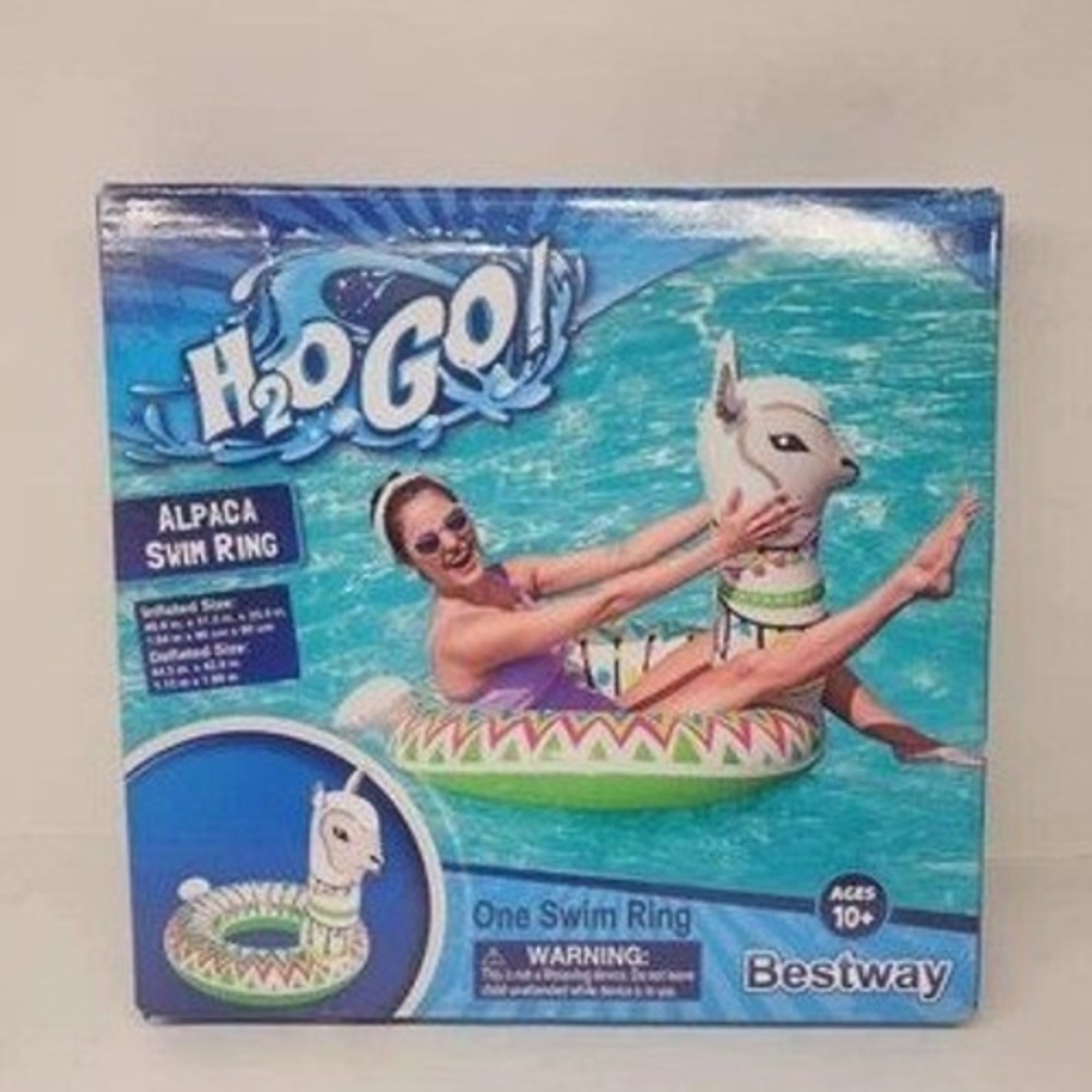 Bestway‎ H2OGO Alpaca Swim Ring Inflatable Pool Float Llama Design Ages 10+ NEW